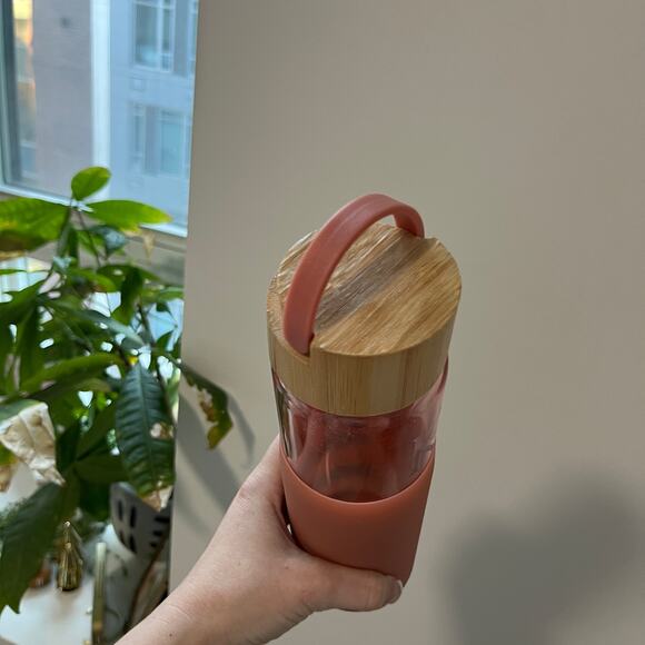 Anthropologie Siena Initial "K" Glass Water Bottle - Picture 3 of 4